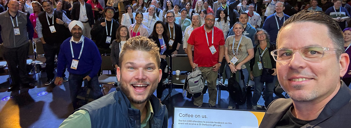 Studio Science's Jarrod Kingston on stage at Salesforce's Dreamforce conference in October 2024