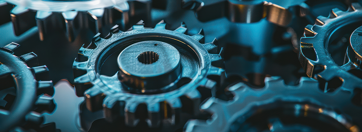 Cogs inside a machine.