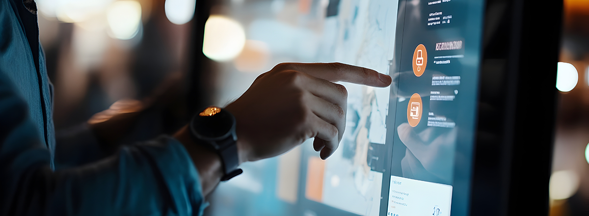 Person testing a design prototype