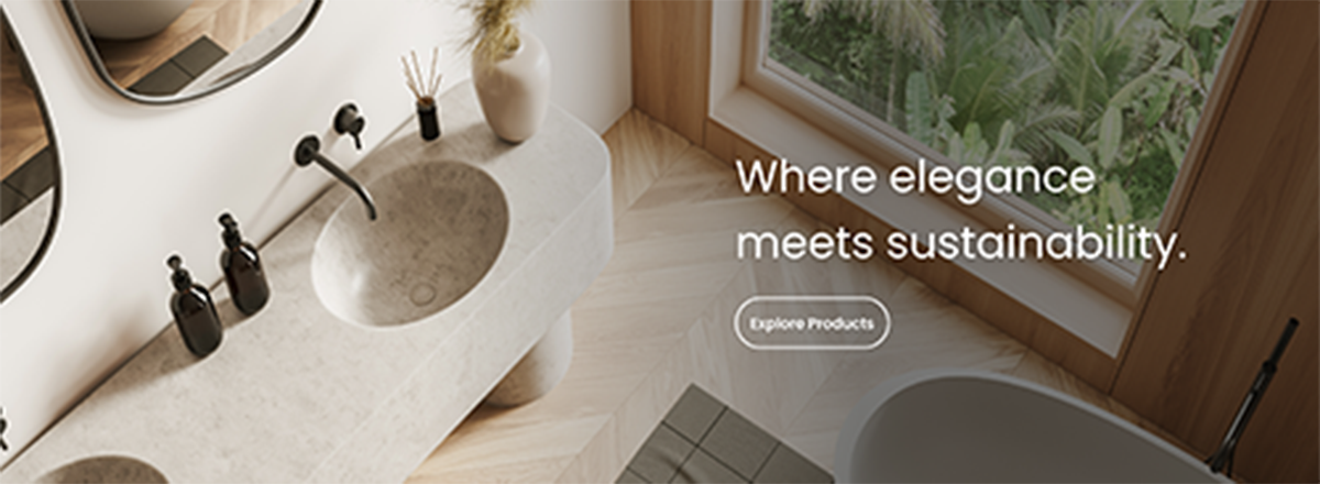 Hero image of a home appliance website.