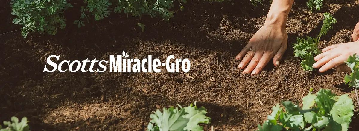 ScottsMiracle-Gro Header with logo and dirt