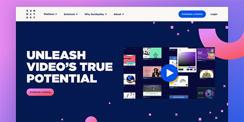 SundaySky website homepage banner.