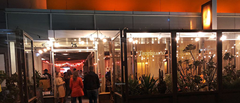 The exterior of Tropisueno Mexican restaurant in San Francisco, California.